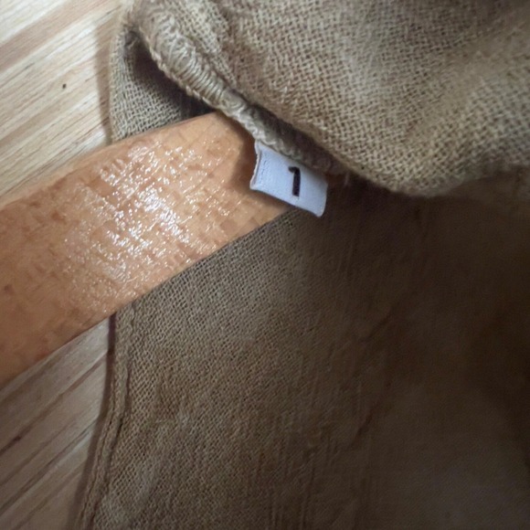 Oh My Gauze! boxy short sleeve top size 1 cotton ombre tan oversized minimalist‎ - Picture 5 of 8